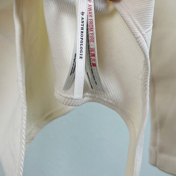 NWT Anthropologie Bree Seamless Long Sleeve Bodysuit Cream/White - Picture 7 of 7